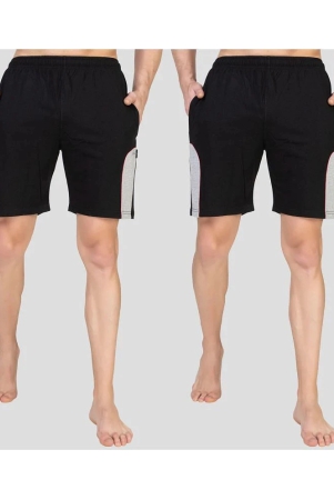 zeffit-black-cotton-blend-mens-shorts-pack-of-2-none