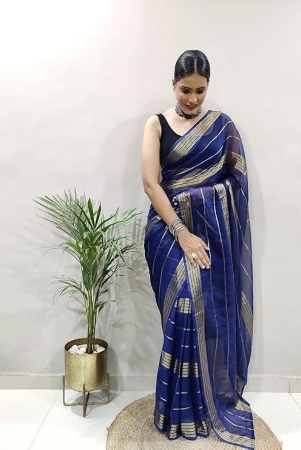 Navy blue Saree with blouse