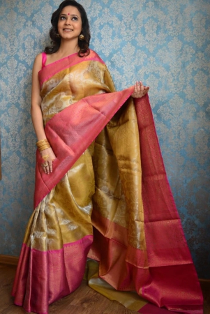 Banarasi Tissue Brocade Silk Saree With Stylish Border