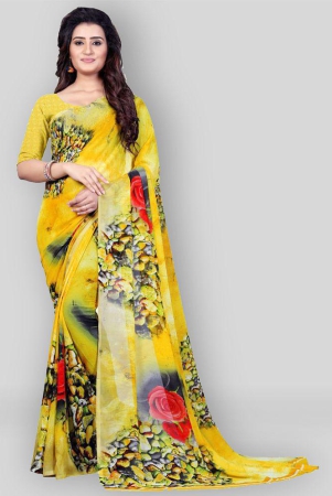 anand-yellow-georgette-saree-with-blouse-piece-pack-of-1-yellow