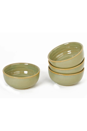 chip-resistance-porcelain-bowls-set-of-4-180ml-for-serving-vegetable-dal-cereal-mixing-bowl-for-snack-microwave-and-dishwasher-safe-perfect-for-dining-and-gifting-olive-green