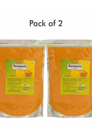 Herbal Hills Turmeric Powder - 1 kg powder - Pack of 2 Powder 1 mg