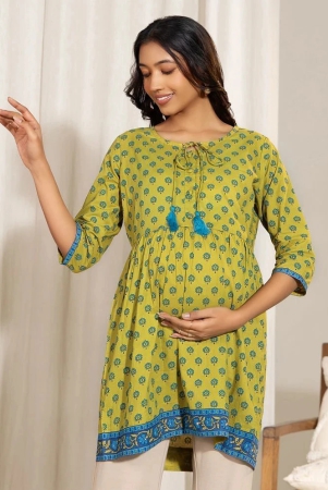 janasya-green-cotton-maternity-tunics-single-2xl