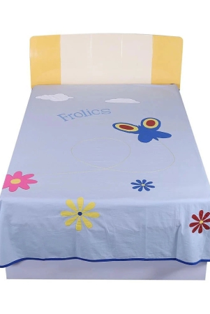 hugsnrugs-cotton-single-bedsheet-230-cm-x-150-cm-blue