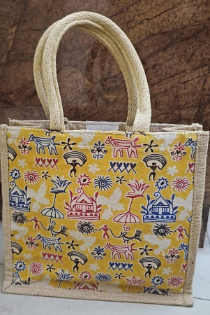 JFL Jute & Cotton Shopping Bag (Yellow)