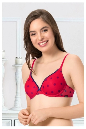 Everyde by Amante Pack of 1 Polyamide Lightly Padded Womens T-Shirt Bra ( Red ) - 32C