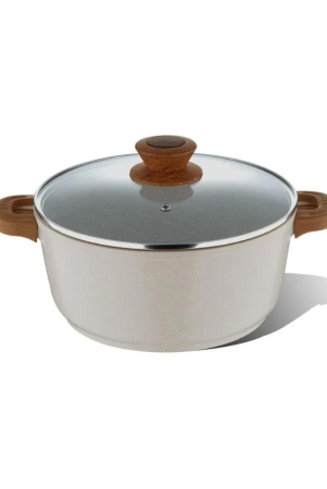 bergner-naturally-marble-non-stick-casserole-with-glass-lid-gas-induction-compatible-cream-1-pc