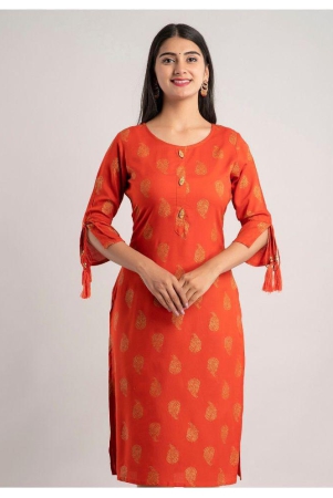 mauka-orange-rayon-womens-straight-kurti-pack-of-1-none