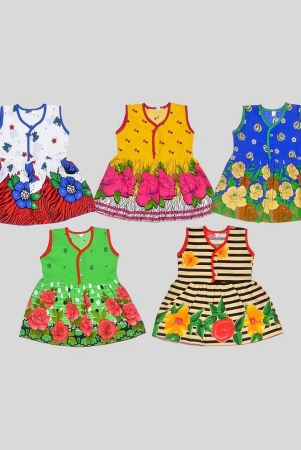 sathiyas-multi-cotton-baby-girl-frock-pack-of-5-none