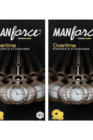 manforce-overtime-pineapple-3in1-ribbed-contour-dotted-condoms-10s-pack-of-2-condom-set-of-2-20-sheets