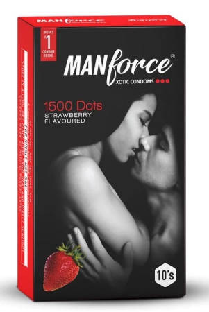 manforce-xotic-strawberry-extra-dotted-condom-1500-dots-10s