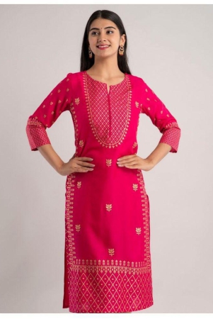 mauka-pink-rayon-womens-straight-kurti-pack-of-1-none