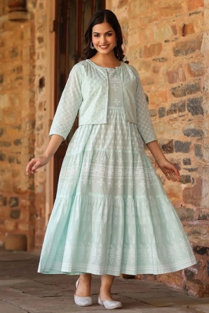 amiras-indian-ethnicwear-cotton-printed-ankle-length-womens-fit-flare-dress-mint-green-pack-of-1-none