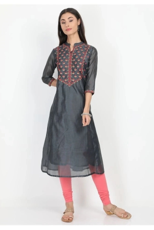 alena-grey-chanderi-womens-a-line-kurti-s