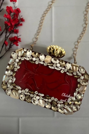 red-resin-octagon-clutch