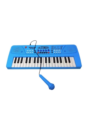 bigfun-electronic-keyboard-piano-with-microphone-blue