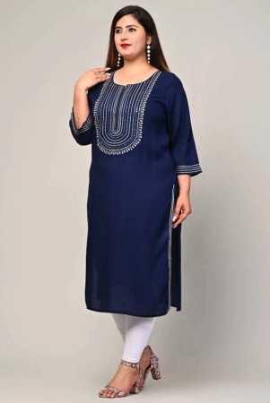 swasti-blue-rayon-womens-straight-kurti-pack-of-1-none