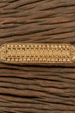 antique-plain-gold-hair-clip-with-gold-plating-gold