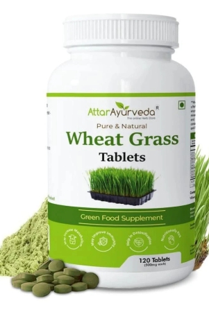 attar-ayurveda-wheat-grass-tablets-120-tablets-500mg-natural-antioxidant-superfood-non-gmo