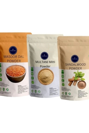 vedicine-masoor-dal-powder-multani-mitti-sandalwood-powder-for-face-and-skin-300-g