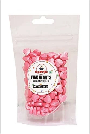 foodfrillz-pink-heart-sprinkles-for-cake-decorationmetalic-finish-50-g