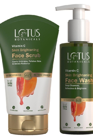 lotus-botanicals-vitamin-c-skin-brightening-face-wash-180ml-and-scrub-100g-combo-280g