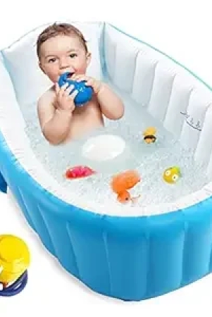 kathiyawadi-inflatable-baby-bath-tub-for-kids-with-air-pump-soft-cushion-central-seat-foldable-shower-basin-mini-air-swimming-pool-for-kids-baby-bath-tub-for-baby-kids-6-to-36-months