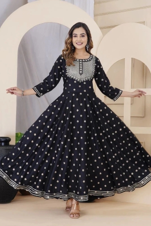 lee-moda-rayon-embroidered-anarkali-womens-kurti-black-pack-of-1-none