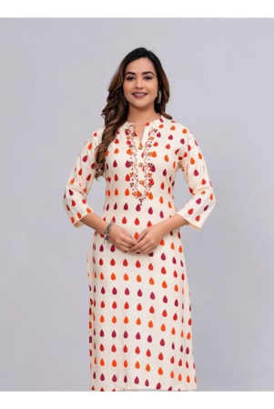 mauka-rayon-printed-straight-womens-kurti-beige-pack-of-1-none