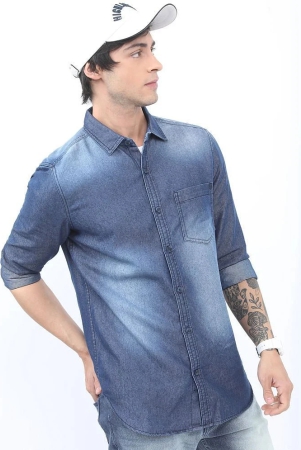 ketch-denim-regular-fit-solids-rollup-sleeves-mens-casual-shirt-blue-pack-of-1-none