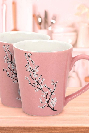 hometales-pink-flower-printed-ceramic-milk-and-coffee-mug-330ml-each-pack-of-2-pink