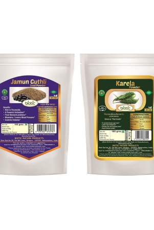 Biotic Karela & Jamun Seed Powder for Diabetes Powder 200 gm Pack of 2