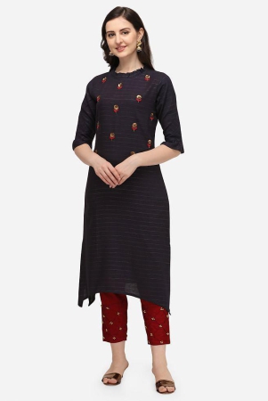 berrylicious-navy-rayon-straight-kurti-single-m