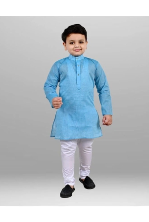 j-d-creation-turquoise-cotton-boys-kurta-with-pyjama-pack-of-1-none