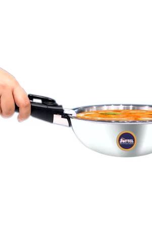 Softel Tri-Ply Stainless Steel Tasla with Removable Handle | Gas & Induction Compatible | Silver | 1 Pc 20 cm