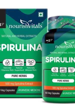 nourishvitals-spirulina-pure-herbs-500-mg-spirulina-extract-naturally-vitamins-rich-60-veg-capsules