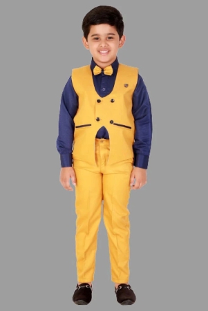 dkgf-fashion-mustard-cotton-blend-boys-shirt-pants-pack-of-1-none