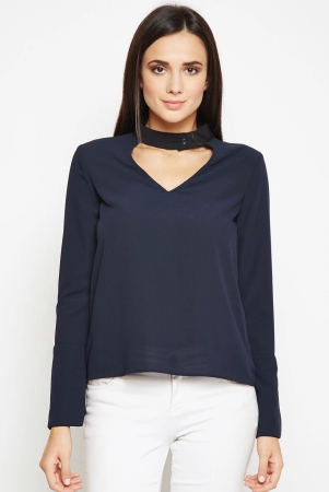 oxolloxo-women-navy-blue-solid-top