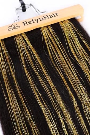 refynhair-tinsel-hair-extension-golden-high-density-festive-shimmer-for-special-occasions-and-everyday-glamour-glitter-shiny-metallic-party-glamorous-trendy-pack-of-4