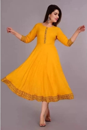 sipet-yellow-rayon-womens-flared-kurti-pack-of-1-none