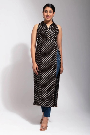 standing-collar-reyon-straight-one-sided-cut-kurti-m