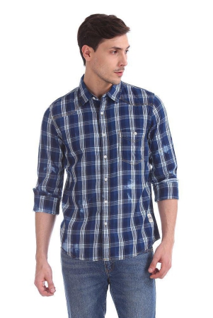 cherokee-100-percent-cotton-blue-checks-shirt-none