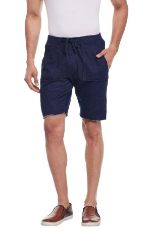 Rodamo  Men Blue Slim Fit Shorts