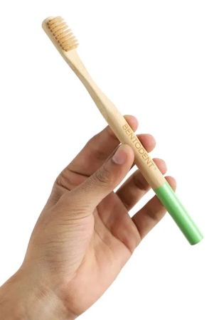 Bentodent Eco Brush Bamboo Toothbrush (non - charcoal) - Ultra Soft-Green