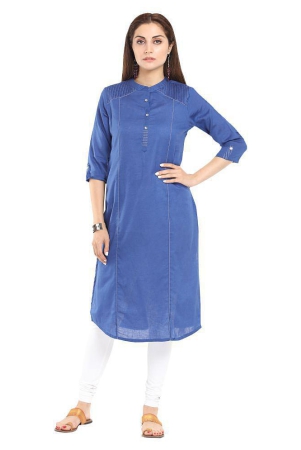 alena-blue-cotton-womens-straight-kurti-s