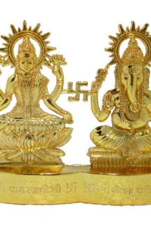 dvr-click-brass-laxmi-ganesh-8-cm-idol