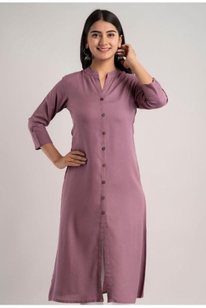 mauka-purple-rayon-womens-front-slit-kurti-pack-of-1-none