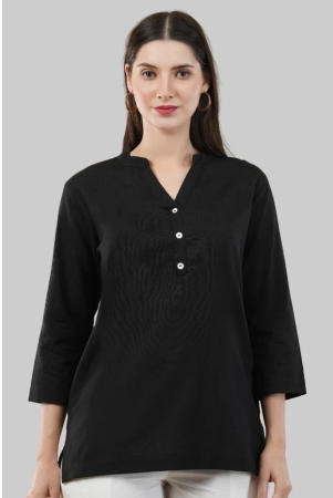 ppthefashionhub-rayon-solid-straight-womens-kurti-black-pack-of-1-none