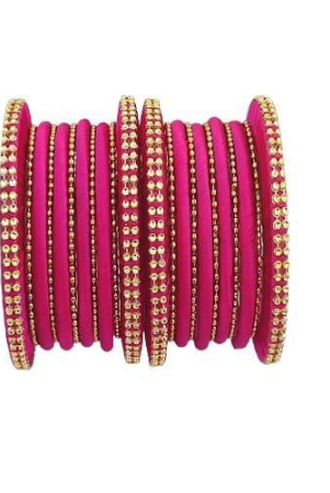 stylish-alloy-women-girls-ball-chain-bangles-with-intricate-bagdi-thread-design-ball-chain-bangles-bagdi-thread-bangles-traditional-bangles-for-wedding-party-anniversary