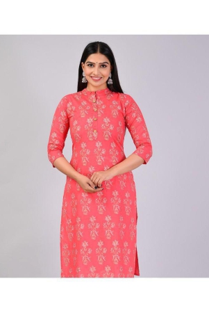 mauka-rayon-printed-straight-womens-kurti-pink-pack-of-1-none